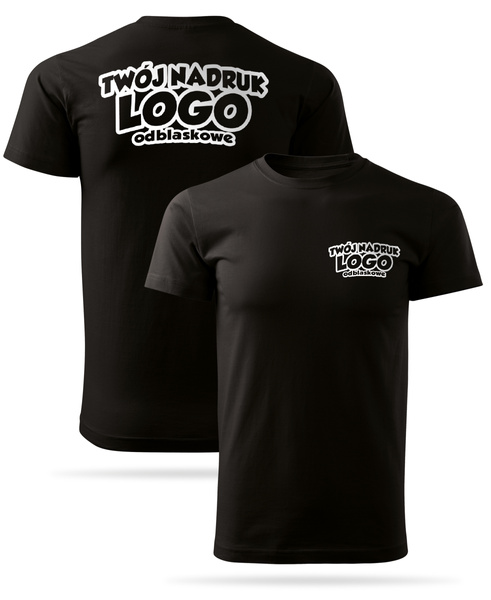 Czarna męska koszulka T-shirt z własnym nadrukiem 