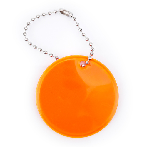 Zawieszka odblaskowa na łańcuszku - KÓŁKO POMARAŃCZOWE
