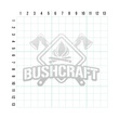 BUSHCRAFT odblaskowa naklejka na auto srebrna