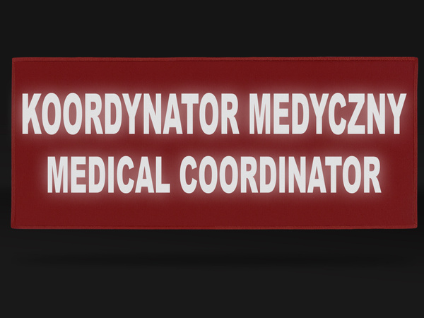 KOORDYNATOR MEDYCZNY MEDICAL COORDINATOR naszywka odblaskowa