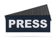 PRESS emblemat odblaskowy