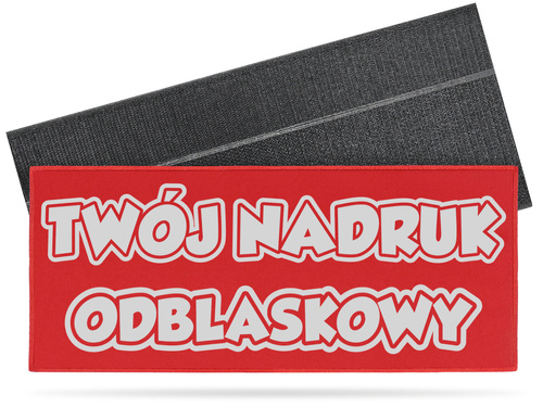 Naszywka odblaskowa z własnym napisem lub logo