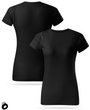Damska koszulka bawełniana T-shirt - kolor czarny