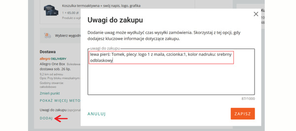 Biała męska koszulka T-shirt z własnym nadrukiem 