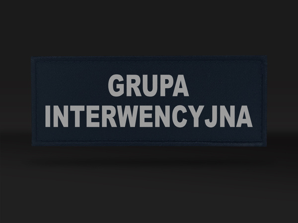 GRUPA INTERWENCYJNA emblemat odblaskowy