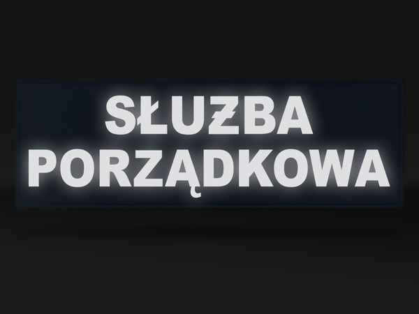 SŁUŻBA PORZĄDKOWA emblemat odblaskowy