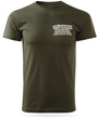 Zieleń wojskowa męska koszulka T-shirt z własnym nadrukiem 