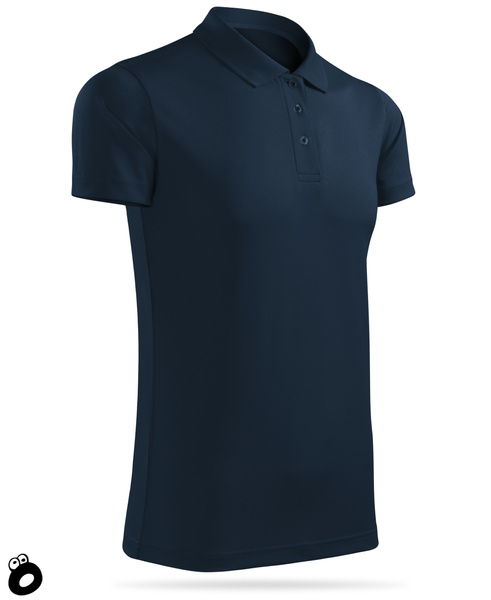 Termoaktywna koszulka sportowa polo męska - granatowa