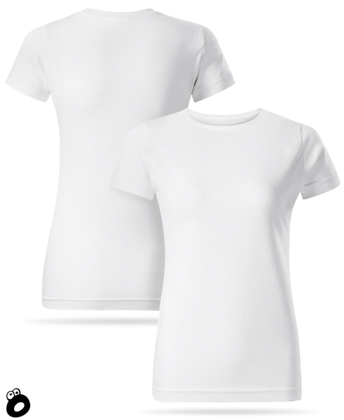 Damska koszulka bawełniana T-shirt - kolor biały