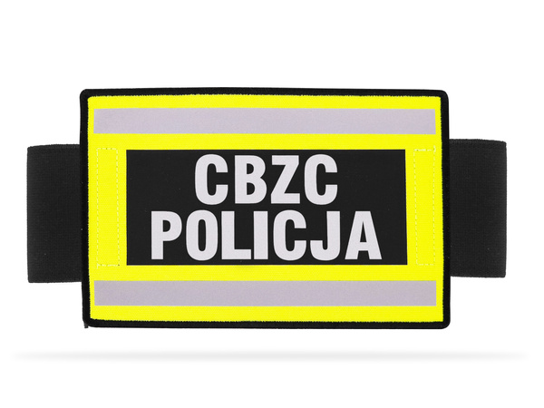 Odblaskowa opaska szybkiego rozpoznania nadruk CBZC (Centralne Biuro Zwalczania Cyberprzestępczości)