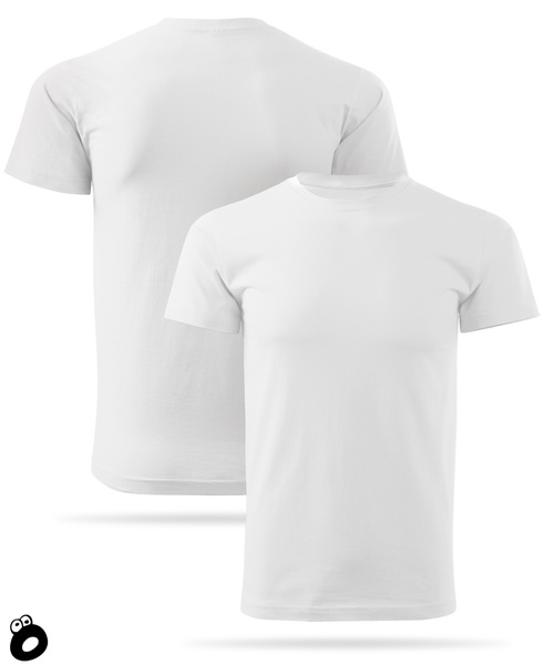 Zestaw 3 sztuk męskich koszulek bawełnianych T-shirt - białych