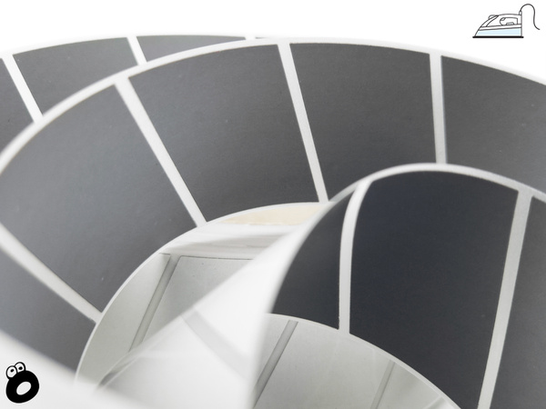 Odblaskowa taśma do wprasowania srebrna skos szeroki 5 cm / 10 mb.