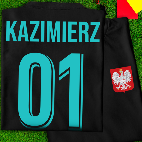 Bawełniana koszulka męska T-shirt z TWOIM NAPISEM I NUMEREM