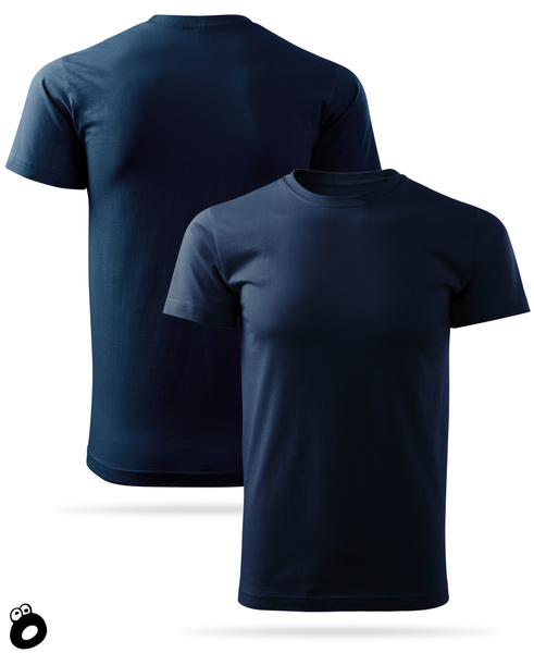 Męska koszulka bawełniana T-shirt - granatowa