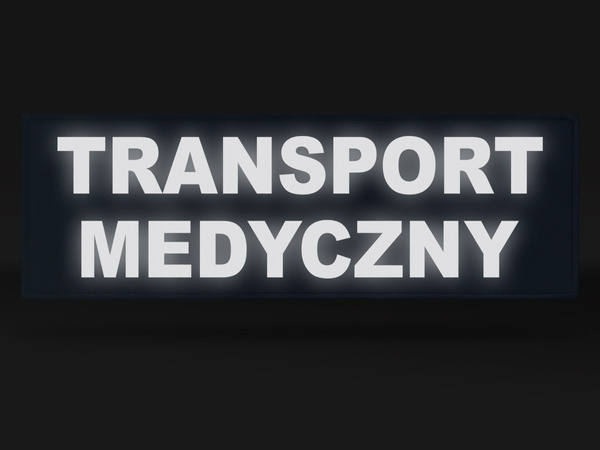 TRANSPORT MEDYCZNY emblemat odblaskowy