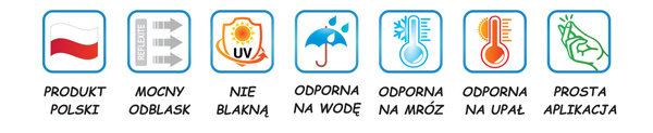 RÓŻA WIATRÓW odblaskowa naklejka na auto srebrna