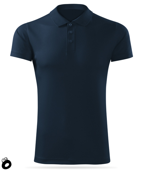 Zestaw 3 sztuk termoaktywnych koszulek męskich polo - kolor granatowy