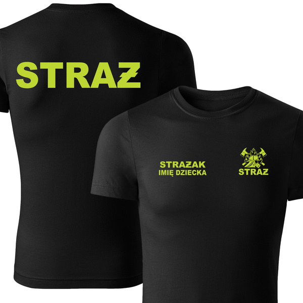 Dziecięca koszulka - nadruk STRAŻ i imię dziecka