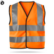 Kamizelka odblaskowa dla dzieci, kolor pomarańczowy fluo, wzrost 116 - 140 cm