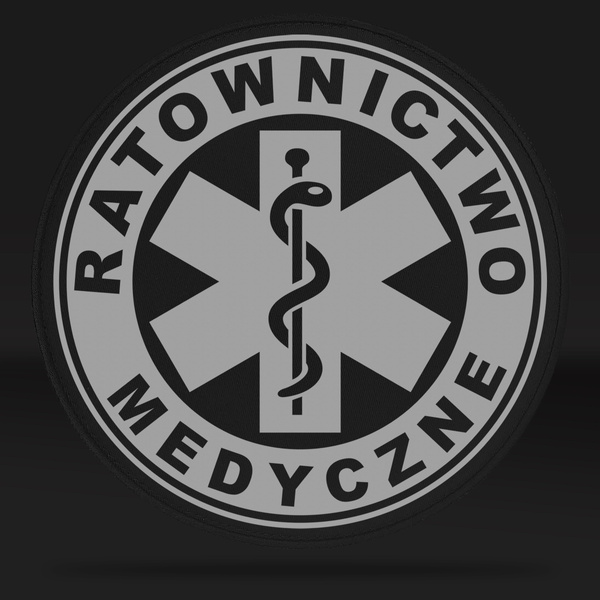 RATOWNICTWO MEDYCZNE naszywka odblaskowa + eskulap