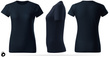 Damska koszulka bawełniana T-shirt - kolor granatowy