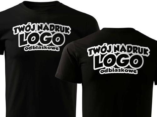 Czarna męska koszulka T-shirt z własnym nadrukiem