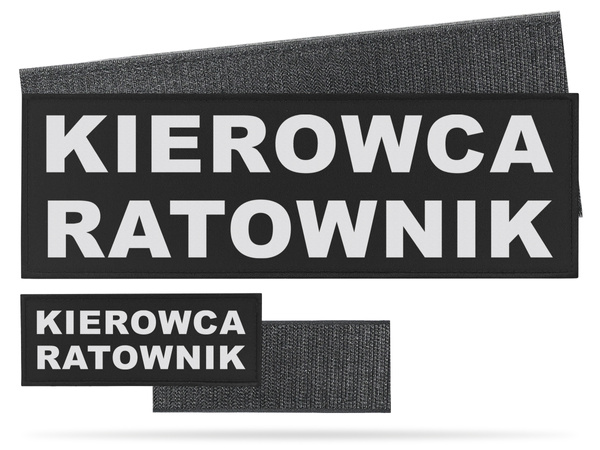 KIEROWCA RATOWNIK zestaw naszywek odblaskowych