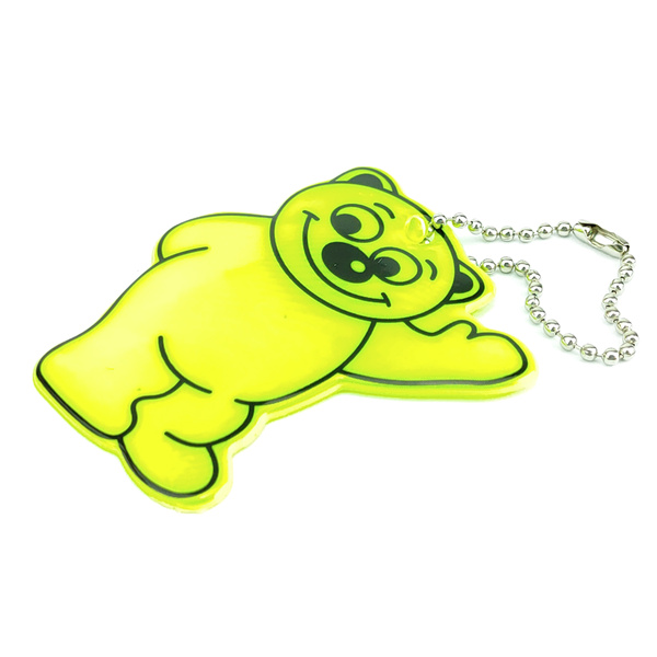 Zawieszka odblaskowa na łańcuszku - MIŚ ŻÓŁTY