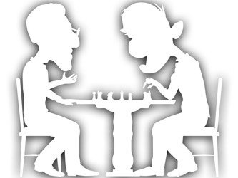 SZACHY odblaskowa naklejka na auto srebrna