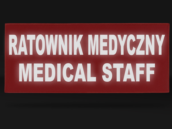RATOWNIK MEDYCZNY MEDICAL STAFF naszywka odblaskowa