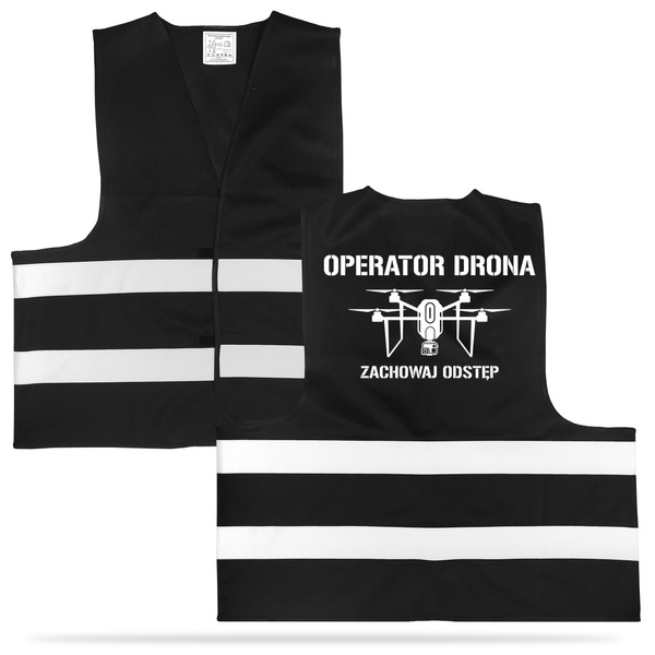Operator drona 3 kamizelka odblaskowa siatka czarna
