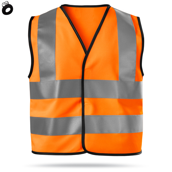 Kamizelka odblaskowa dla dzieci, kolor pomarańczowy fluo, wzrost 116 - 140 cm