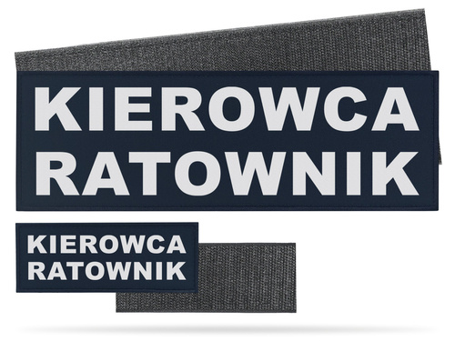 KIEROWCA RATOWNIK zestaw emblematów odblaskowych