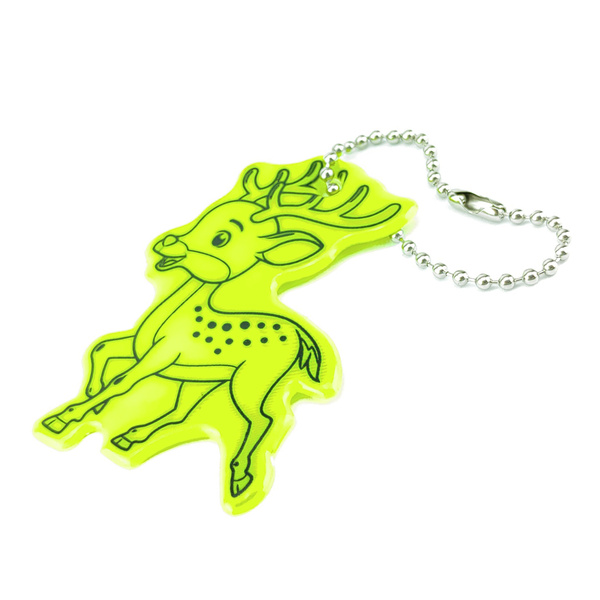 Zawieszka odblaskowa na łańcuszku - JELONEK