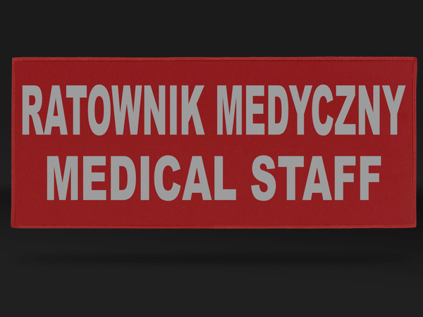 RATOWNIK MEDYCZNY MEDICAL STAFF naszywka odblaskowa