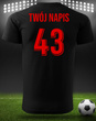 Bawełniana koszulka męska T-shirt z TWOIM NAPISEM I NUMEREM