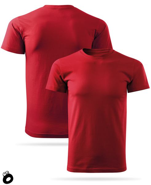Męska koszulka bawełniana T-shirt - czerwony