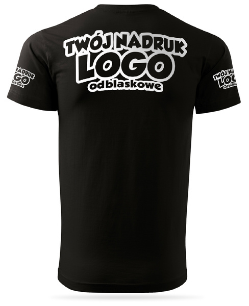 Czarna męska koszulka T-shirt z własnym nadrukiem 