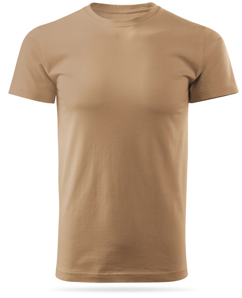 Piaskowa męska koszulka T-shirt z własnym nadrukiem 