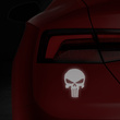 PUNISHER odblaskowa naklejka - czarna