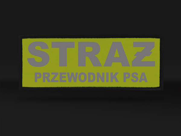 STRAŻ PRZEWODNIK PSA naszywka odblaskowa