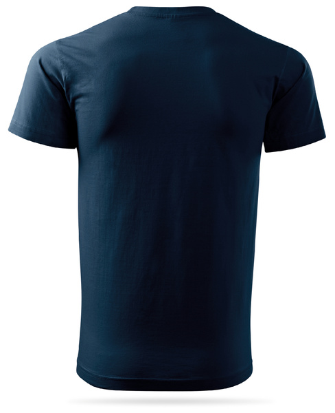 Granatowa męska koszulka T-shirt z własnym nadrukiem 
