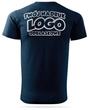 Granatowa męska koszulka T-shirt z własnym nadrukiem 