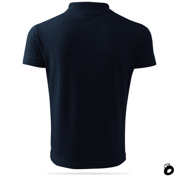 Koszulka męska bawełniana polo - kolor granatowy