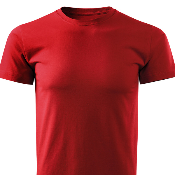 Męska koszulka bawełniana T-shirt - czerwony roz. M
