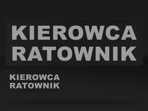 KIEROWCA RATOWNIK zestaw naszywek odblaskowych