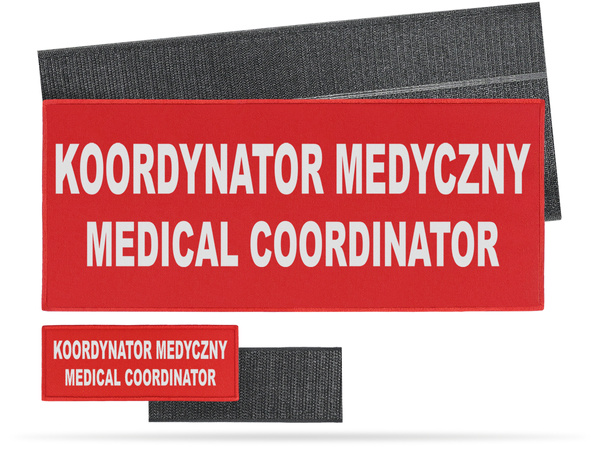 KOORDYNATOR MEDYCZNY MEDICAL COORDINATOR zestaw naszywek odblaskowych
