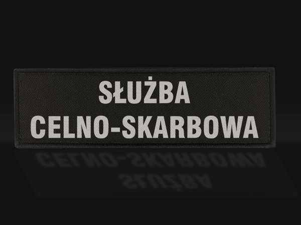 SŁUŻBA CELNO-SKARBOWA naszywka odblaskowa 16x5cm