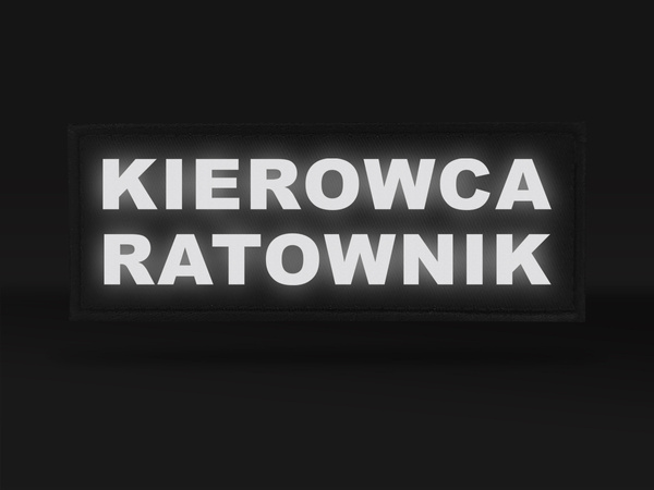 KIEROWCA RATOWNIK naszywka odblaskowa