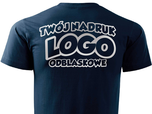 Koszulka T-shirt z własnym nadrukiem - granatowa